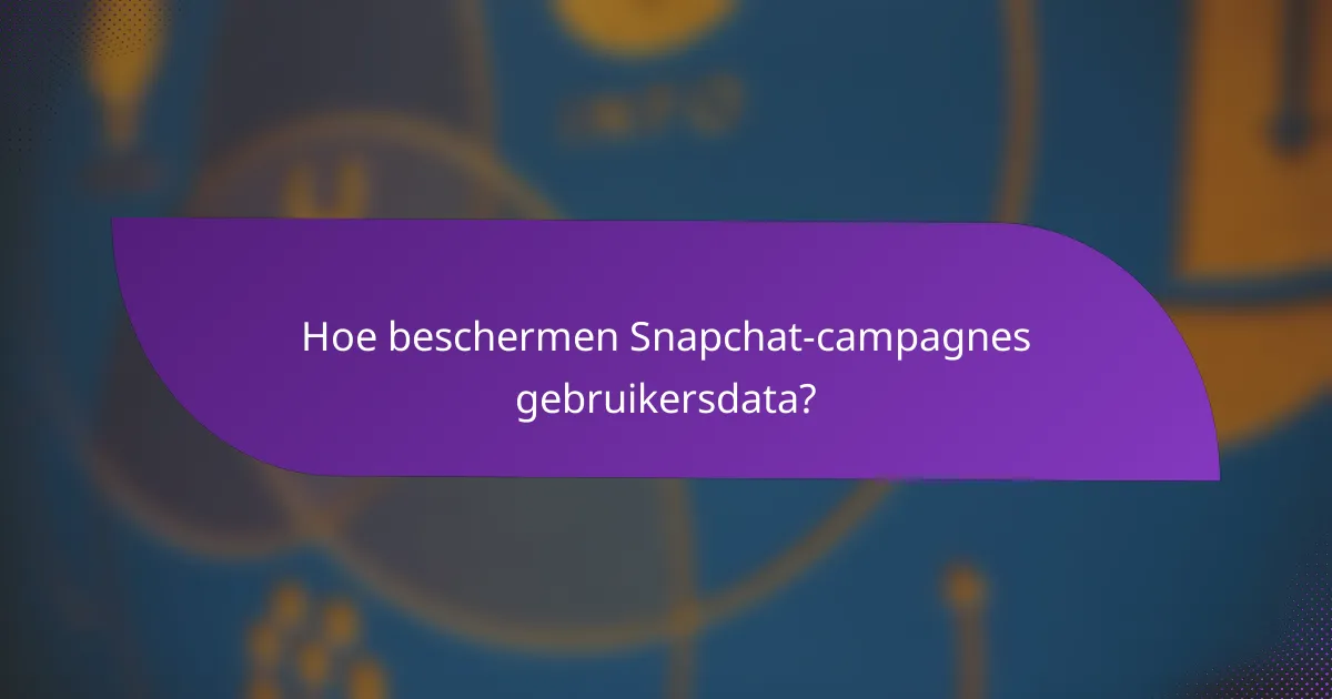 Hoe beschermen Snapchat-campagnes gebruikersdata?